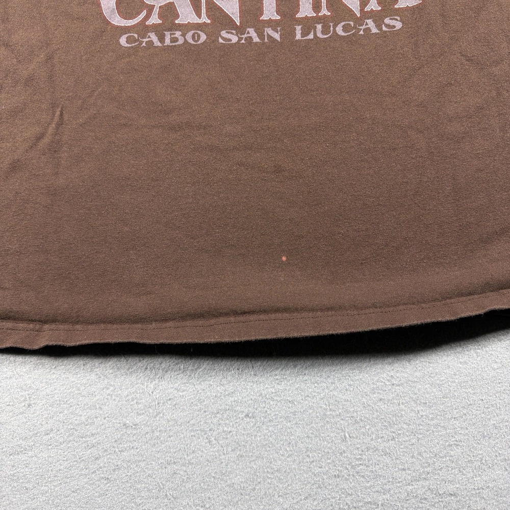 Cabo Wabo Cantina Shirt Men XL Brown Skull Skeleton Sammy Haggar Bar Vintage Y2K - Picture 3 of 9